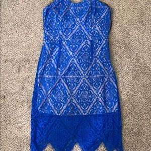 Blue lace dress